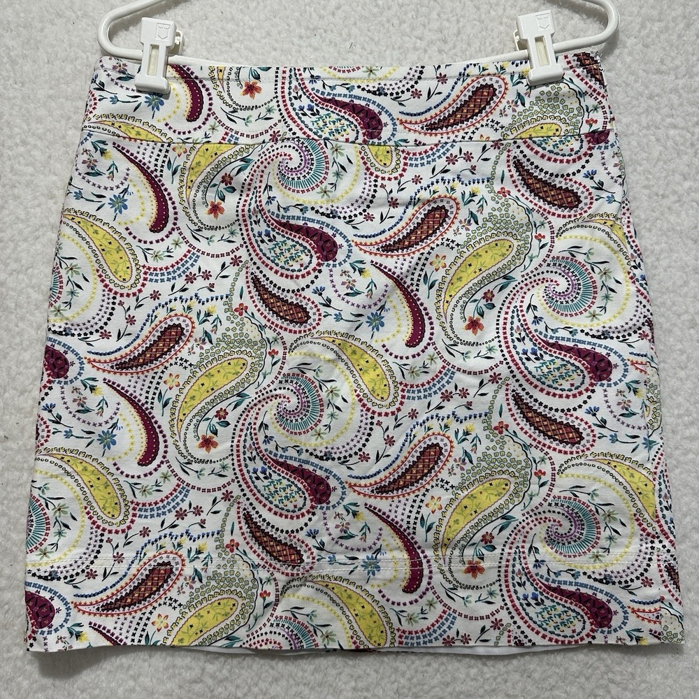 Talbots Women's Multicolor‎ Paisley Mini Skirt Size 10